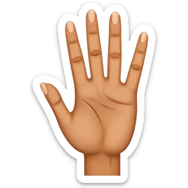 Four fingered hand sticker