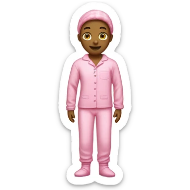 pink person in pink pajamas sticker