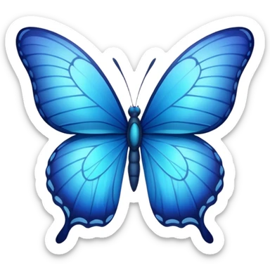 Blue butterfly emoji sticker