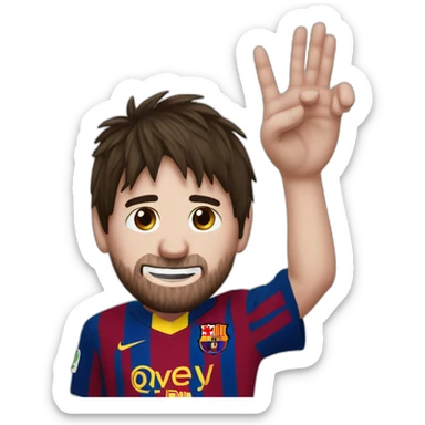 messi con una tuerca en la mano sticker