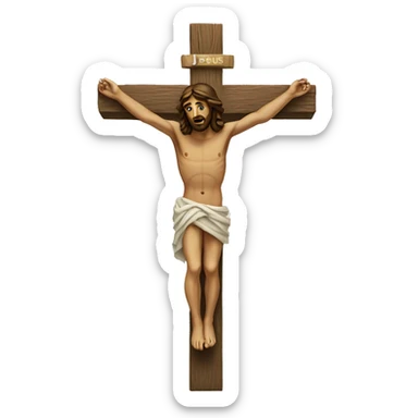 Jesus on cross sticker