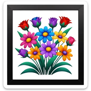 Frame with flowers sticker