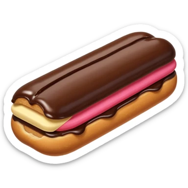 éclair au chocolat en emoji sticker