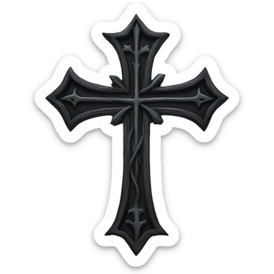 gothic cross  sticker