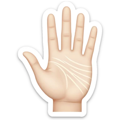 open palm with mystical lines sticker