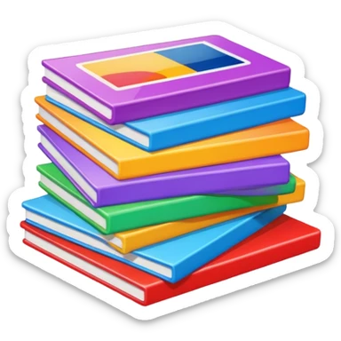 A stack of postcards sticker