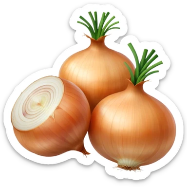 small dices of onion sticker