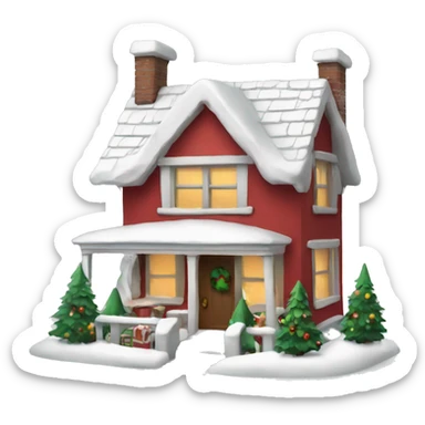 Christmas house sticker