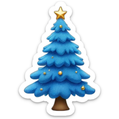 blue Xmas trees with blue gifts  sticker
