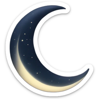 Crescent moon sticker