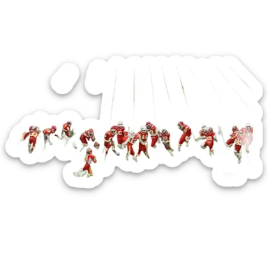 Kansas City chiefs playing against the buffalo bills in the AFC championship football game  sticker