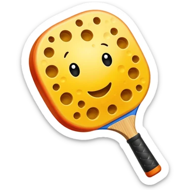 A colorful pickleball sticker