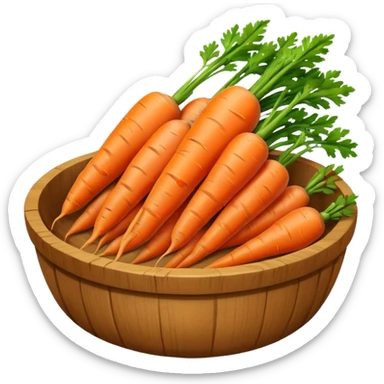 carrots in bowl sticker