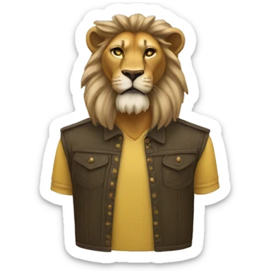 León con un ladron sticker