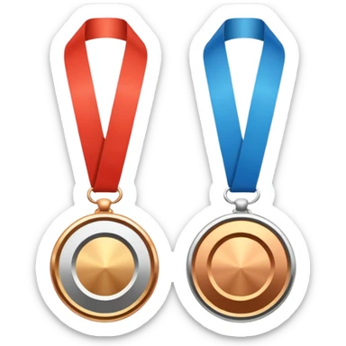 gold, silver and bronze medal sticker