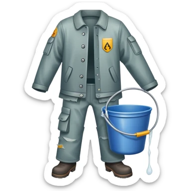 A 3 legged jacket with suction bucket sticker