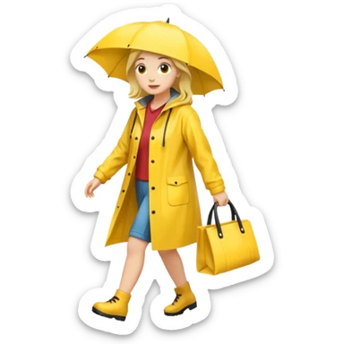 Raincoat Pedestrian woman sticker