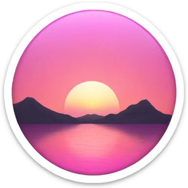 Pink sunset sticker
