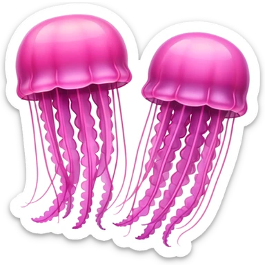 the regular jelly fish emoji but pink and longer sticker