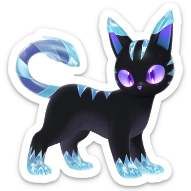 Umbreon-Glaceon-Sylveon-hybrid-animal-Fakémon-Pokémon-fusion sticker