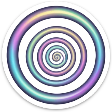 Psychic spiral icon sticker