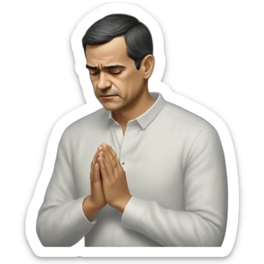 Pedro sánchez spanish president praying sticker