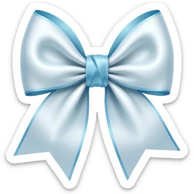 White coquette Ribbon bow  sticker