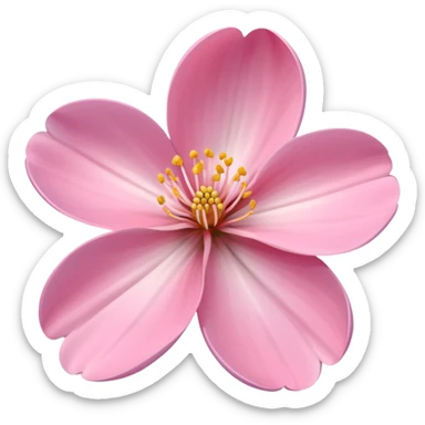 A bright spring blossom with soft pink petals opening gently sticker