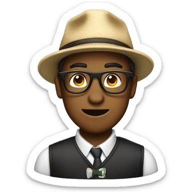 Nerd Emoji wearing an Ohio hat sticker