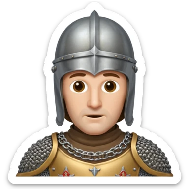 Monty pyton knight with full face covered helmet half body sticker