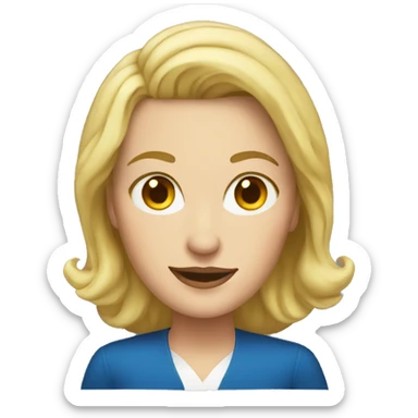 blonde lady principal sticker
