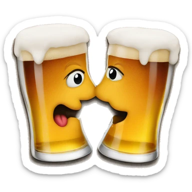 Schnitzel beer kiss sticker