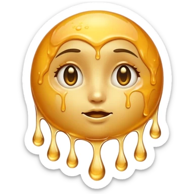 moon covered in honey without a face sticker