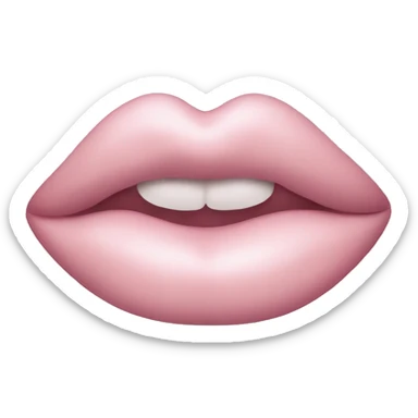 Light pink lipstick kiss mark sticker