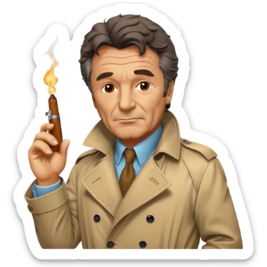 Peter Falk as Columbo sticker