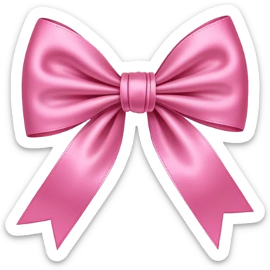 Pink bow sticker