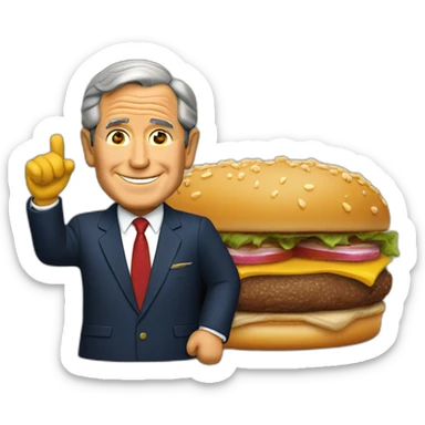George W. Bush mcdonalds sticker
