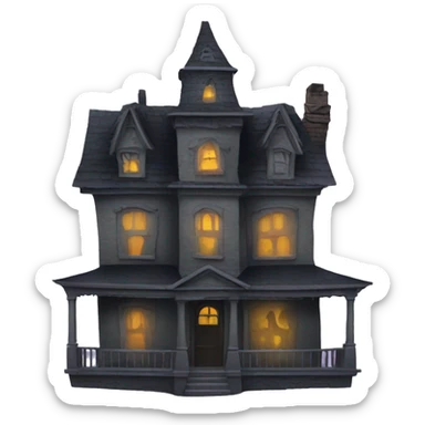 Haunted house  sticker
