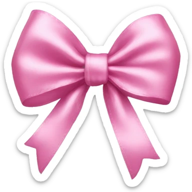 pink satin bow sticker