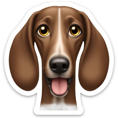 A brown dog of the Italian sighthound breed sticker