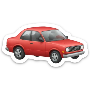 Car with that has no air in fron tire sticker