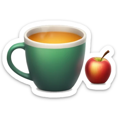 Hot apple cider in a mug  sticker