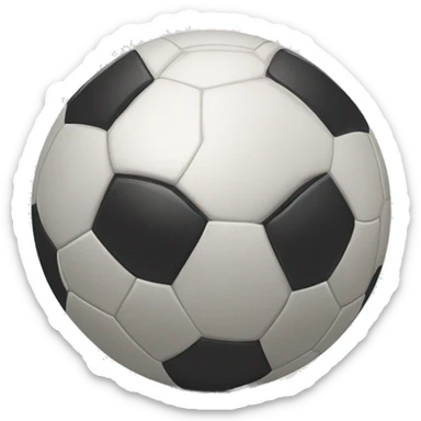 Emoji de una pelota de futbol con cara triste sticker