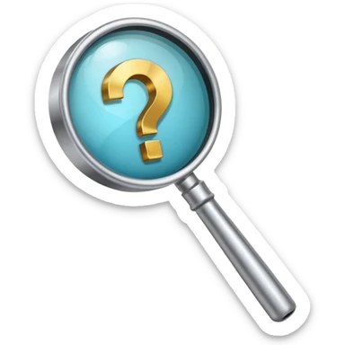 Magnifying Glass + Question Mark sticker