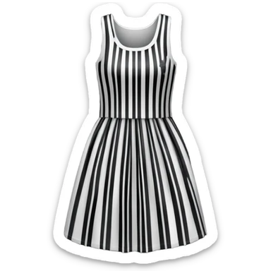 barcode and a dress, fashion logistics theme sticker
