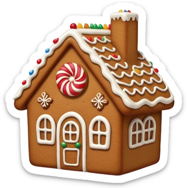 gingerbread house biscuit sticker