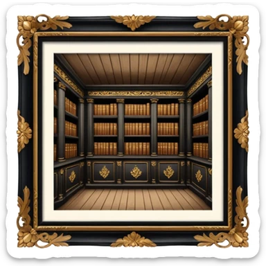 archives room 18th century sticker