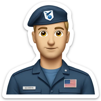 United States, Air Force military mechanic Caucasian male sticker