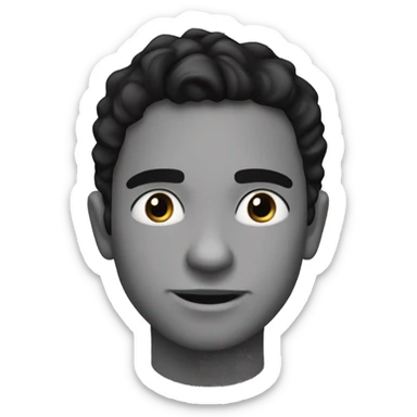 Chico joven delgado moreno con pelo negro,ojos fe obscuro, de cuero competo  sticker