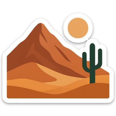 A modern desert mountain, wallpaper, modern sticker